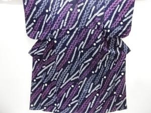 有松鳴海本絞り　藤模様着物